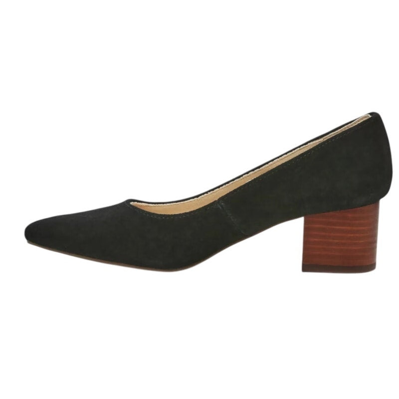 Hush Puppies Womens Sofie Pumps Size 11 EU 43 Black Nubuck Leather Slip On NWOB