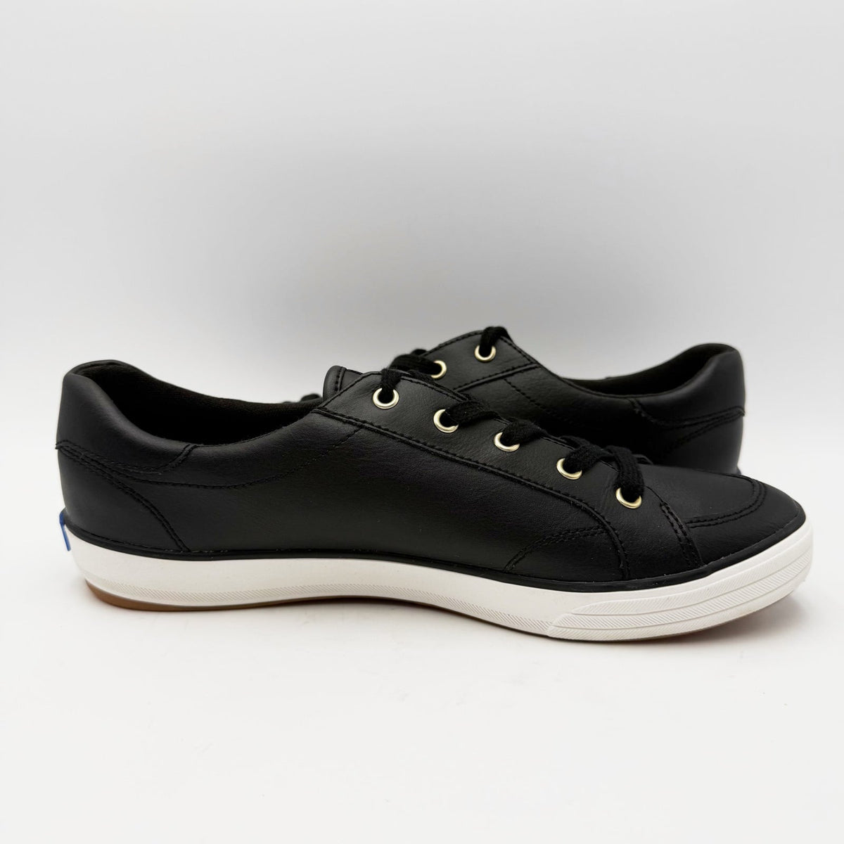 Keds Womens Center III Casual Sneakers Size 9 EU 40 Black Leather NWOB