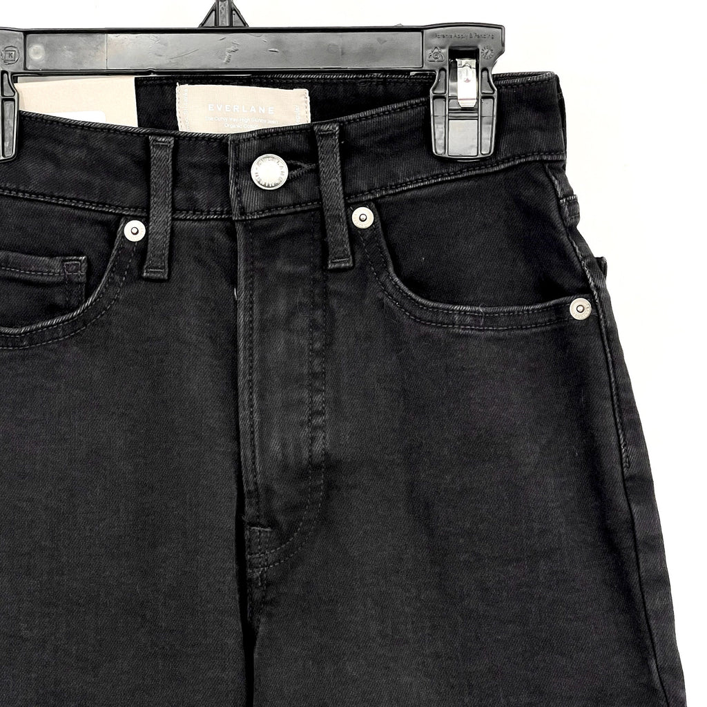 EVERLANE Women's The Way-High Curvy Skinny Jeans 25x28 US 0 Ash Black NWT