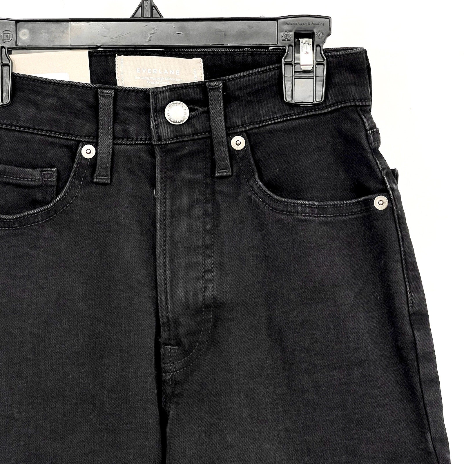EVERLANE Women's The Way-High Curvy Skinny Jeans 25x28 US 0 Ash Black NWT