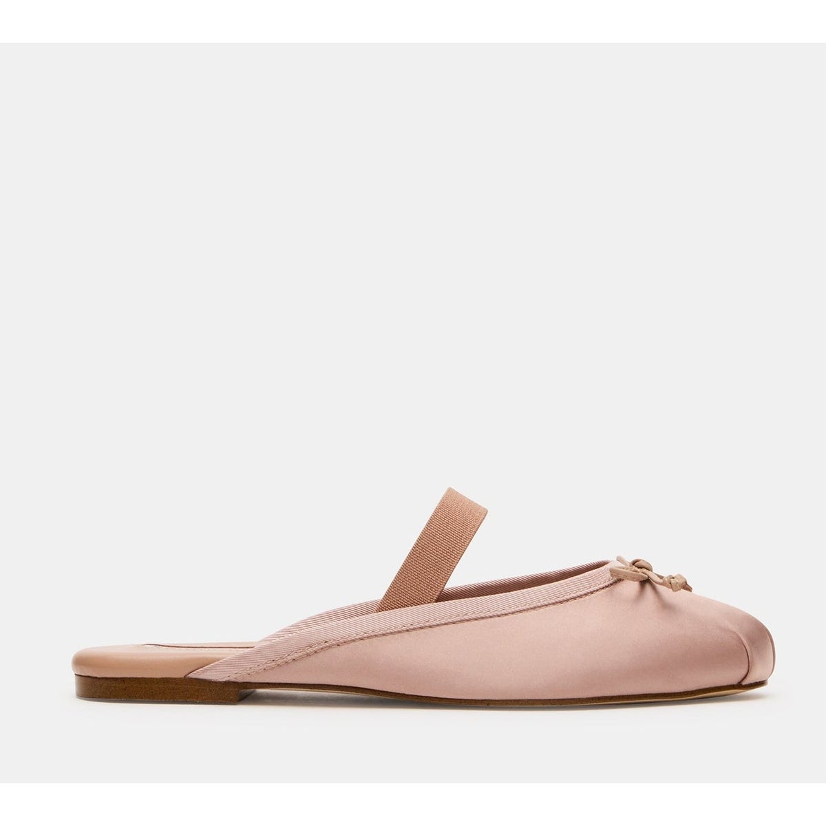 Steve Madden Womens Cutesy Ballet Mule Flats Size 8 Blush Pink Satin NIB