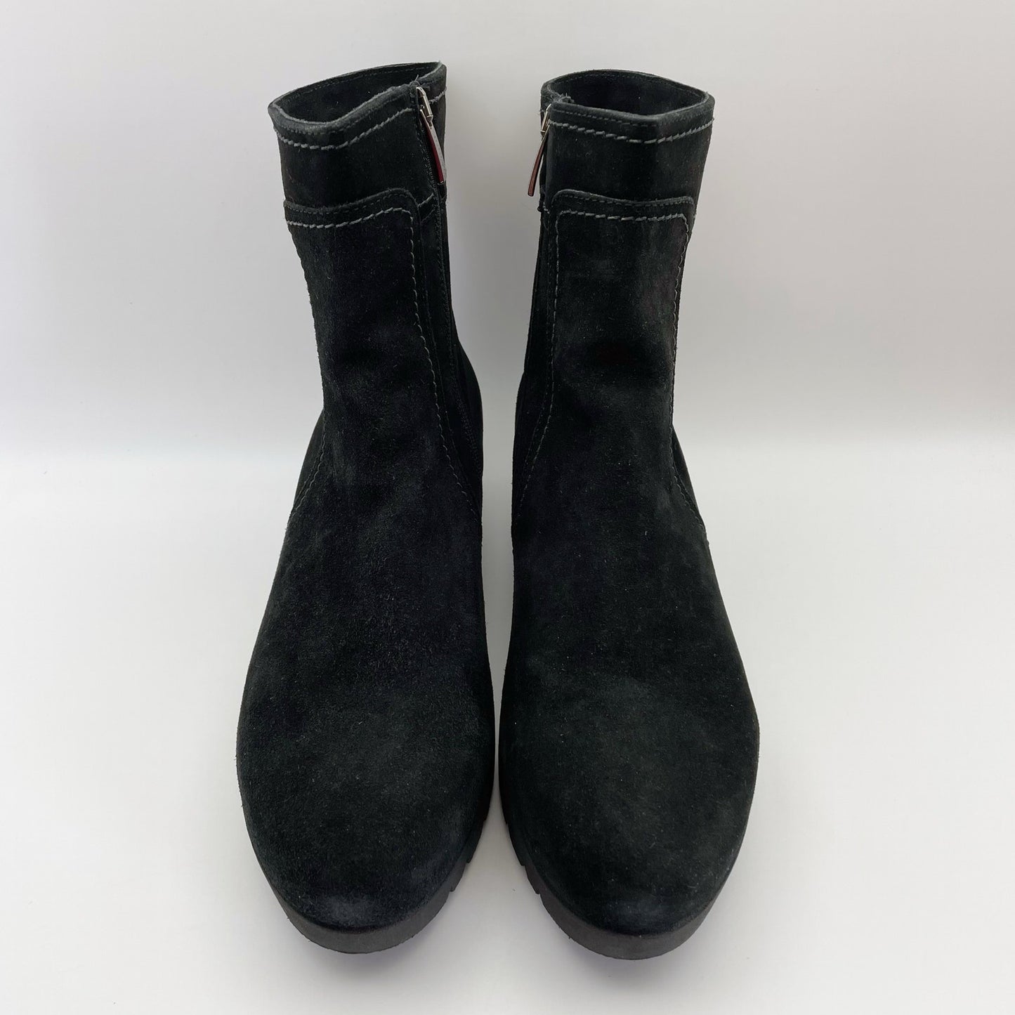 La Canadienne Womens Gavyn Ankle Bootie US 9 M Black Suede Leather NWOB