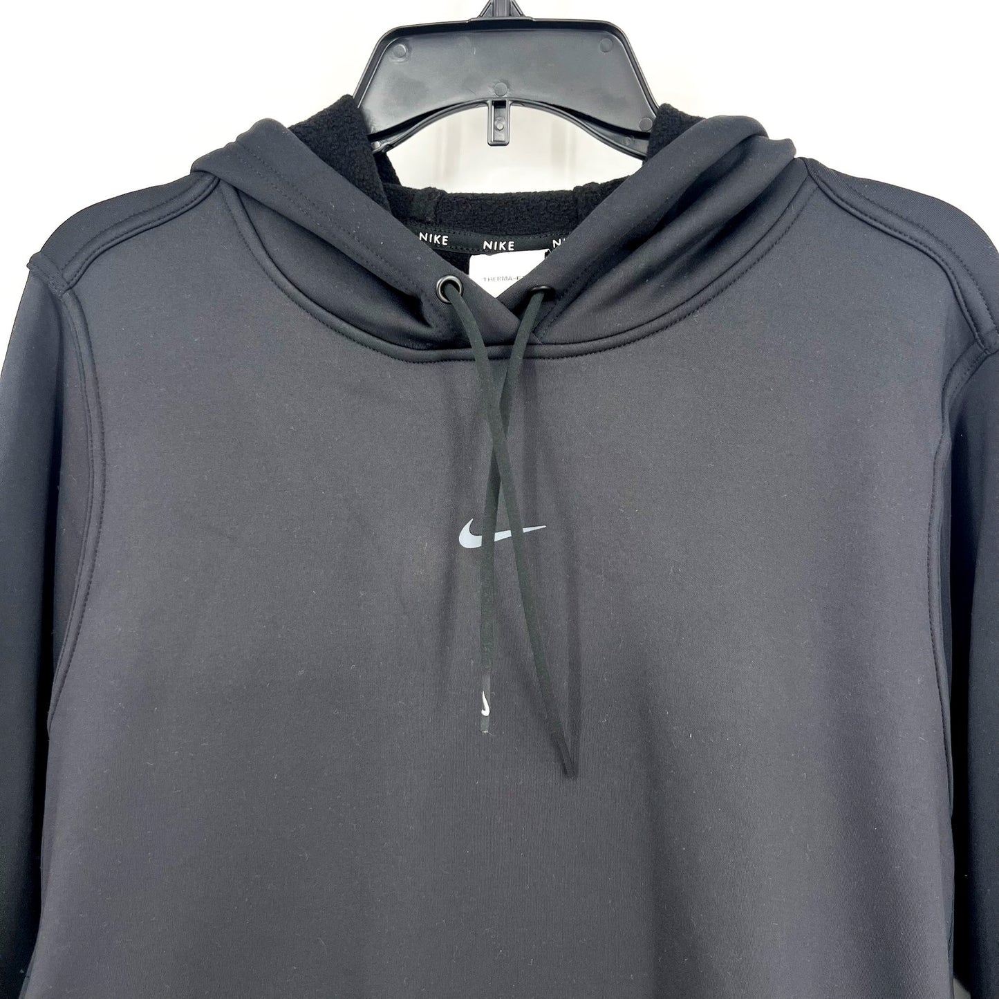 NIKE Womens Therma-FIT One Pullover Hoodie 1X Plus Black Long Sleeve NWT
