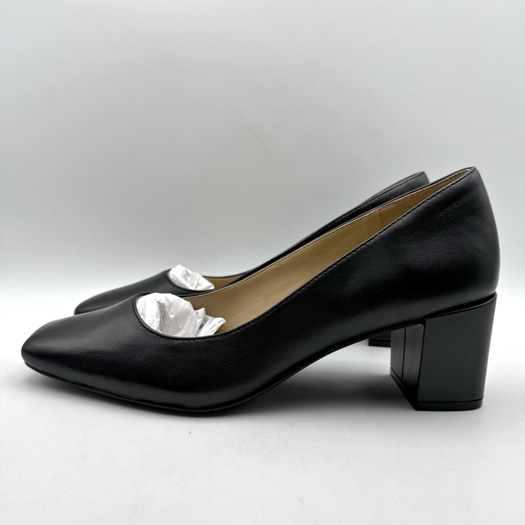 Naturalizer Womens Karina Pumps Size 7.5 Wide EU 38 Black Leather Heels NIB