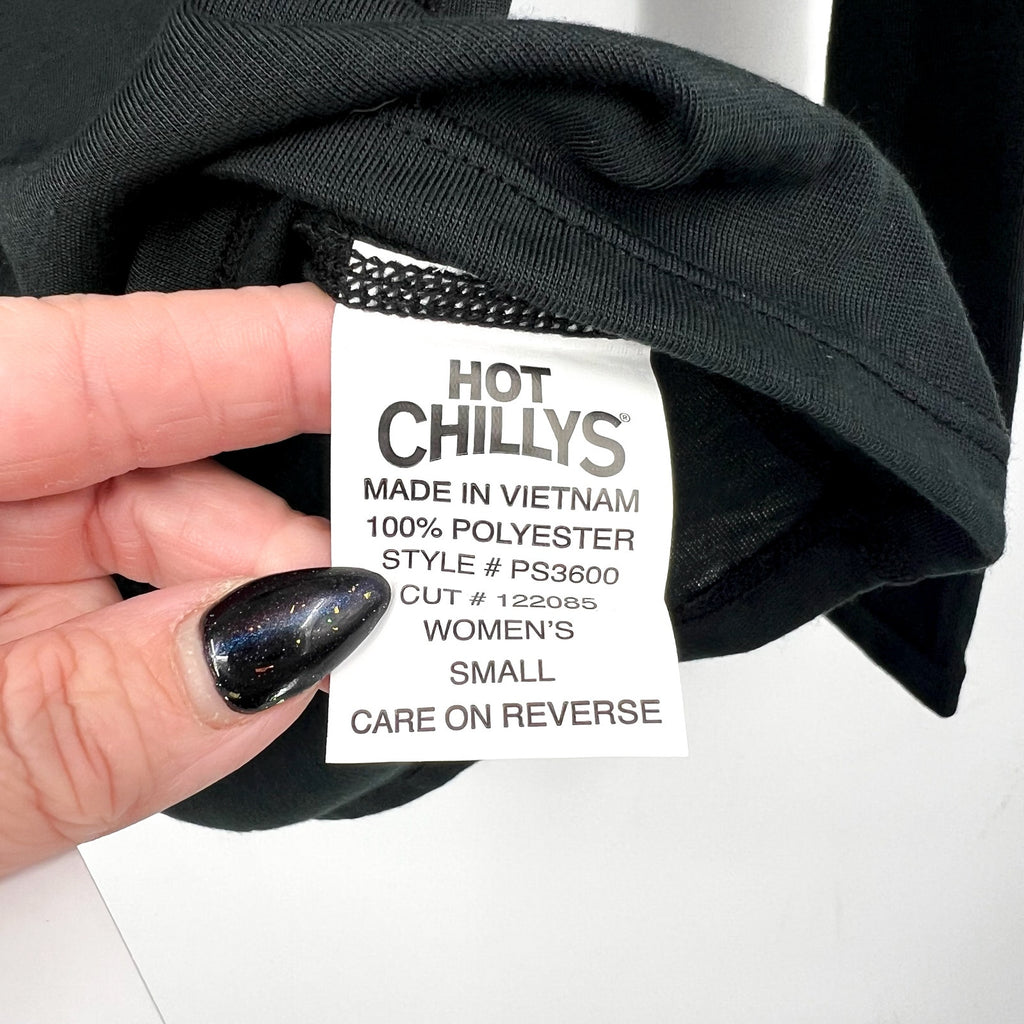 HOT CHILLYS Women's Pepper Skins Crewneck Base Layer Top Small Black NWOT