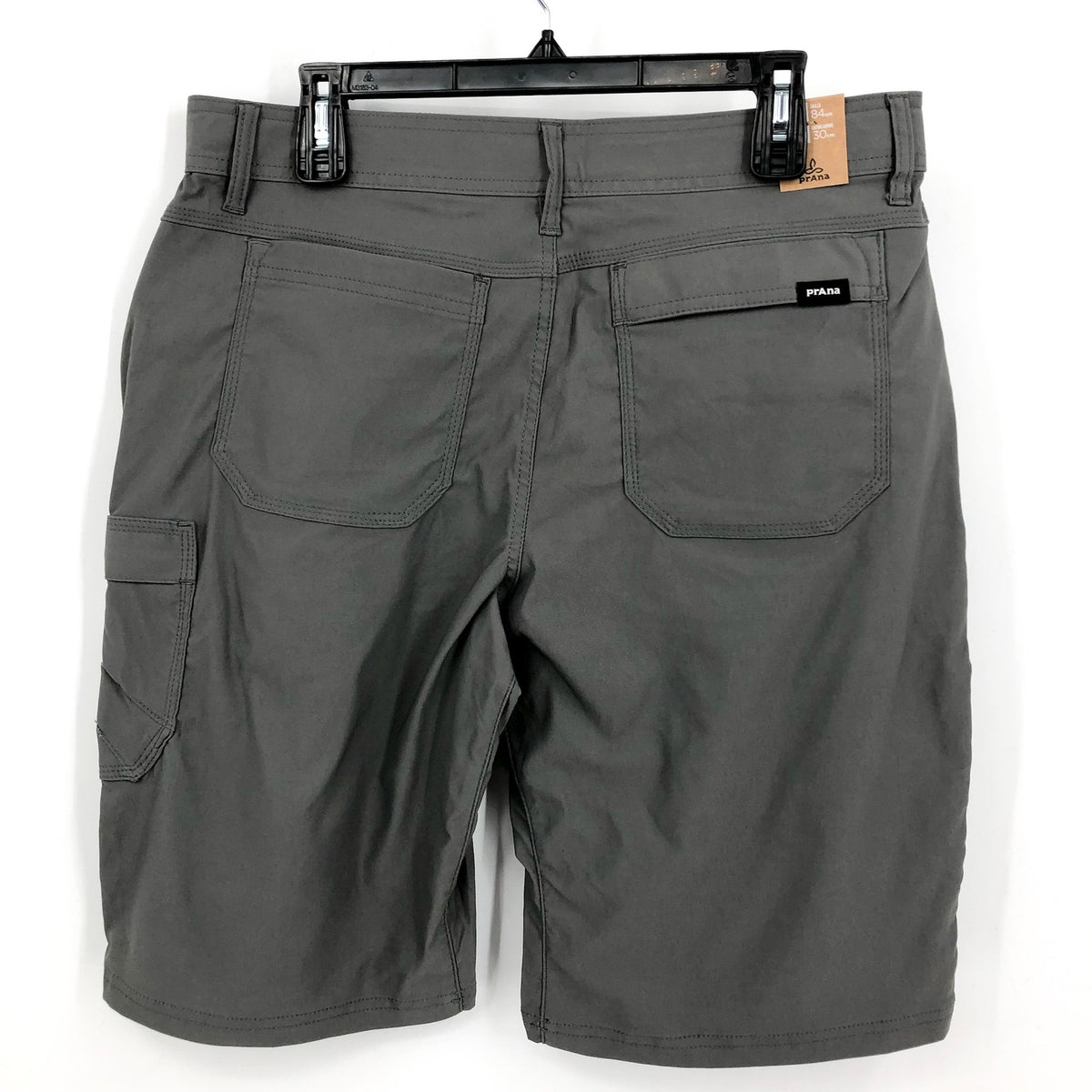 PRANA Men's Stretch Zion II Shorts Size 33 Grey Standard Fit Flat Front NWT