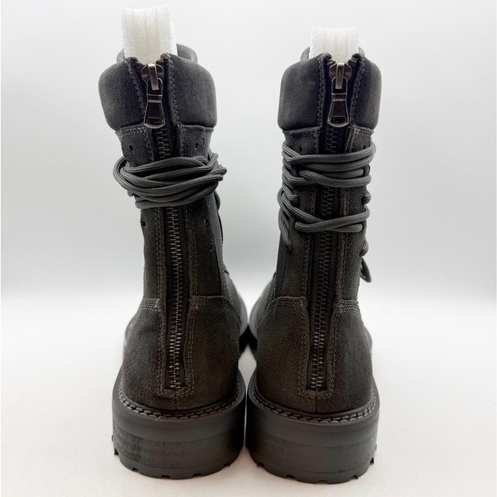 Saint Morta Mens Revenant Combat Boots Size 8 EU 42 Dark Grey Suede NIB