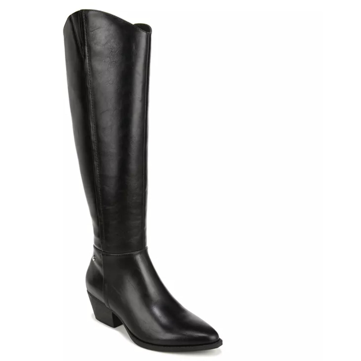 LifeStride Women's Reese Wide Calf Boot Size 8.5 Wide EU 39 Black Leather NWOB