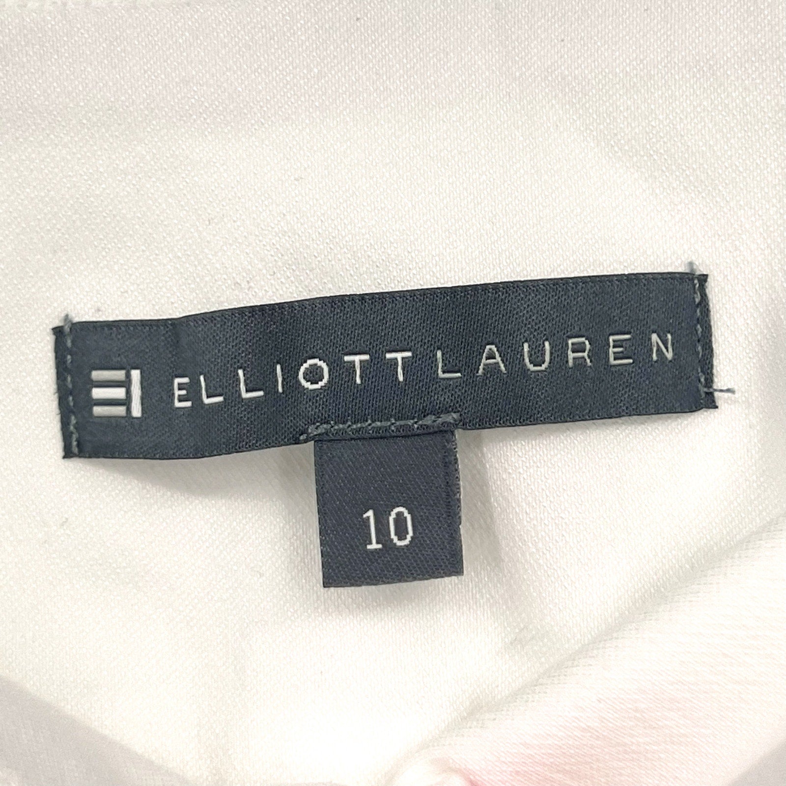 ELLIOTT LAUREN Women's Classic Pull-On Ankle Pants Size 10 White Back Slit NWOT