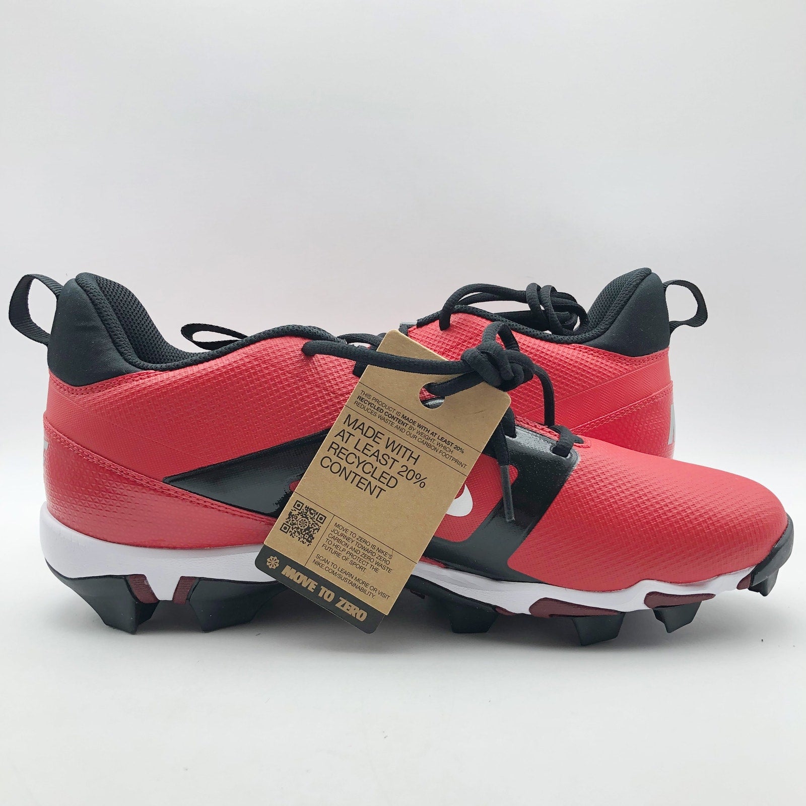 Nike Men's Alpha Menace 4 Shark Football Cleats Size 11 Red White NWOB