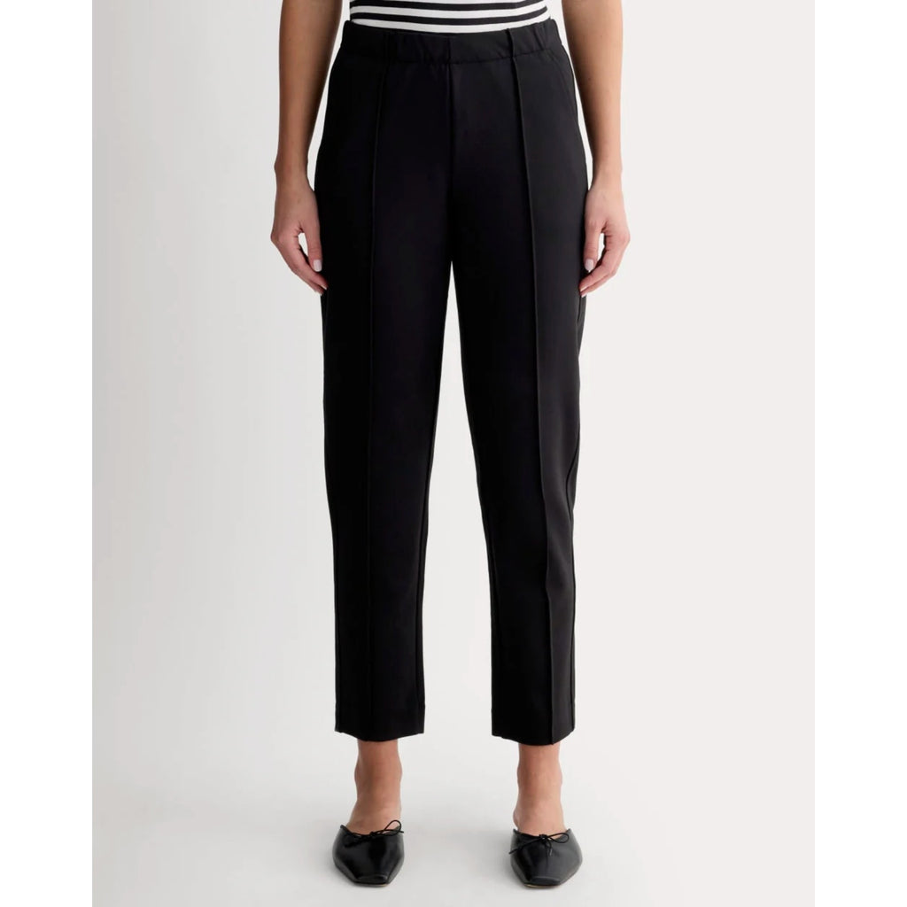 Everlane Womens The Dream Pants Large Black Knit Pull-On Taper Stretch Ankle NWT