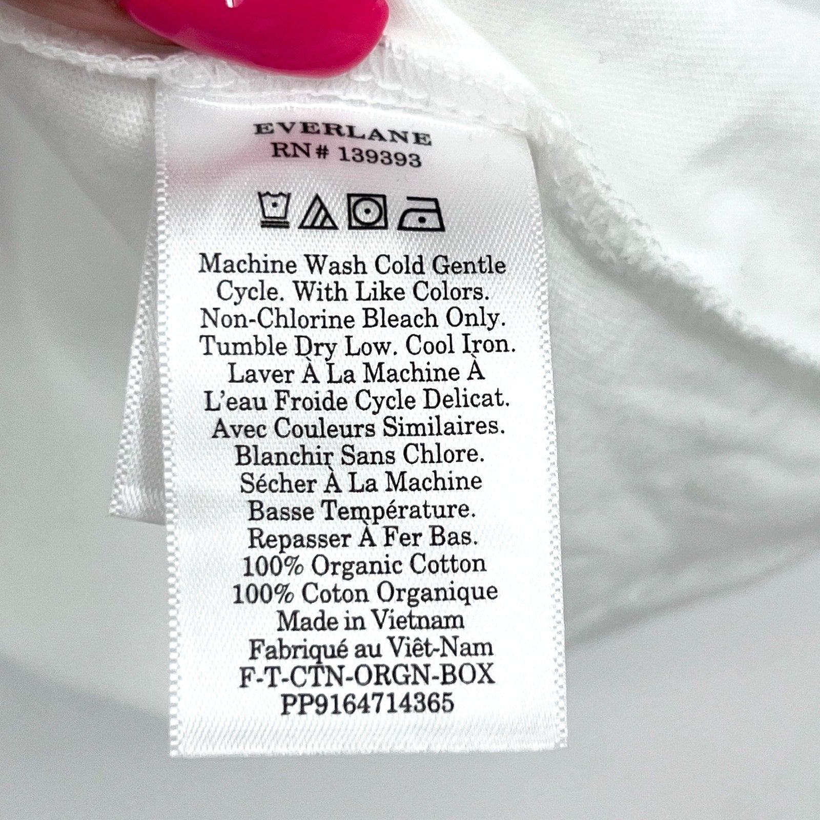 EVERLANE Women's The Box-Cut Tee Small White Essential Cotton Crewneck NWT