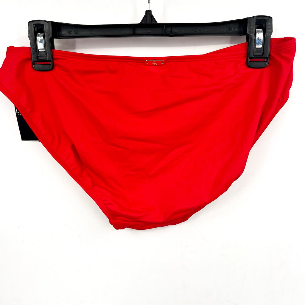 LAUREN RALPH LAUREN Hipster Bikini Bottoms Size 8 Red Beach Club Swim NWT