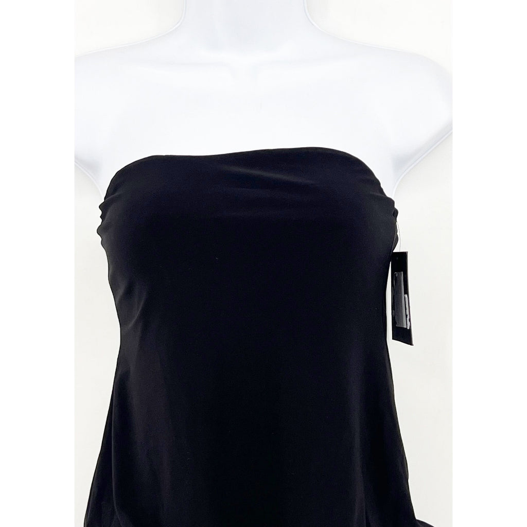 NORMA KAMALI Strapless Babydoll Mio One-Piece Swimsuit Small Black NWT