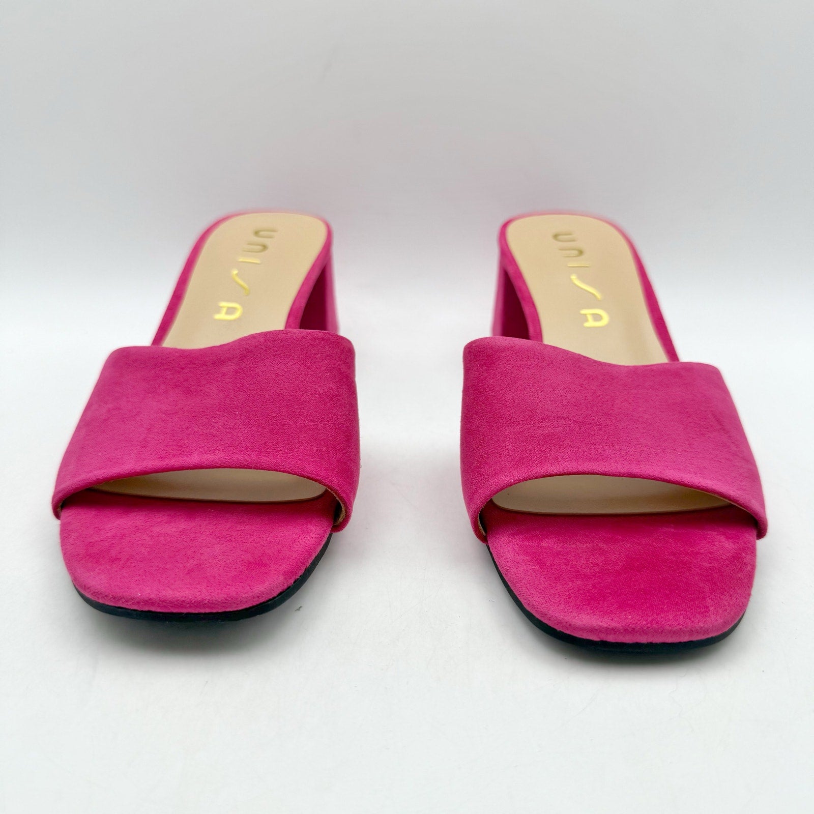Unisa Womens Venley Heeled Sandal US 6 M EU 36.5 Pink Slip On NWOB