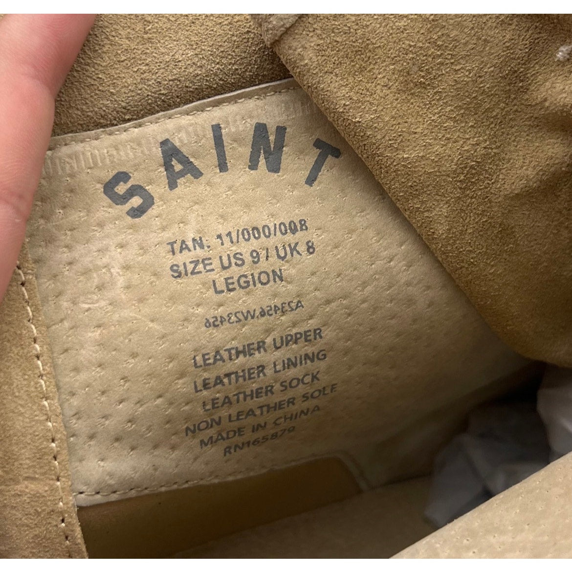 Saint Morta Mens Legion Ankle Combat Boots Size 9 EU 43 Tan Suede NIB