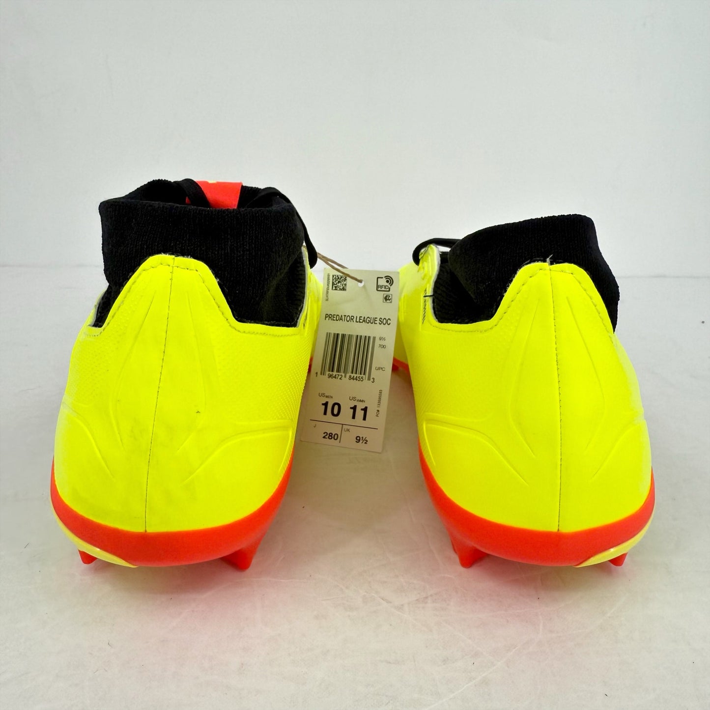 Adidas Mens Predator League Mid FG Soccer Cleats US 10 Yellow Black Athletic NIB