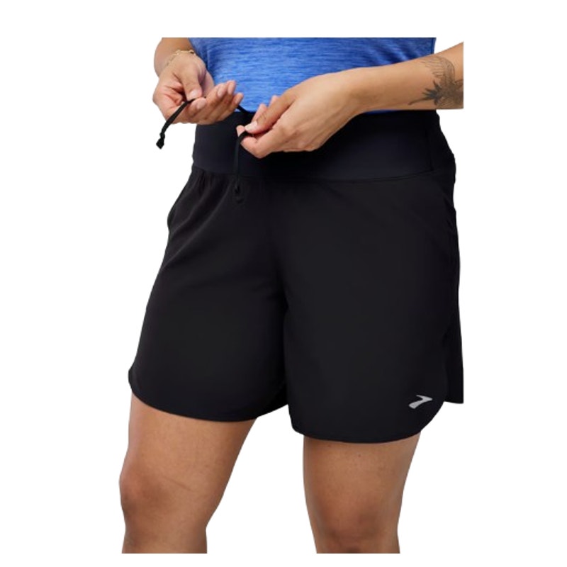 BROOKS Women's Chaser 7" Running Shorts 2.0 Medium Black Athletic NWT
