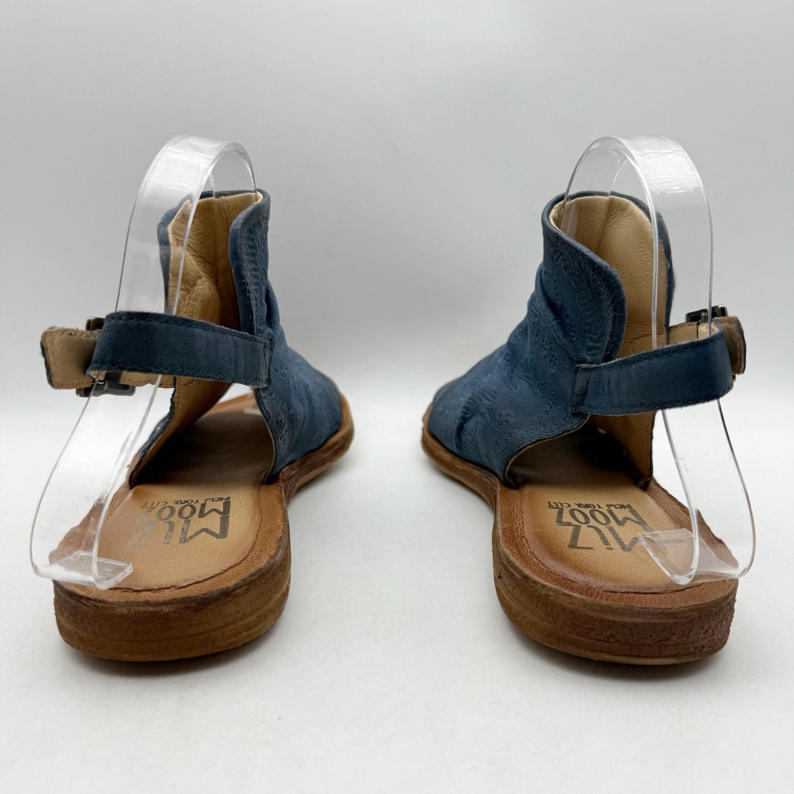 Miz Mooz Womens Fermie Sandals EU 39 US 8.5 Blue Leather NWOB
