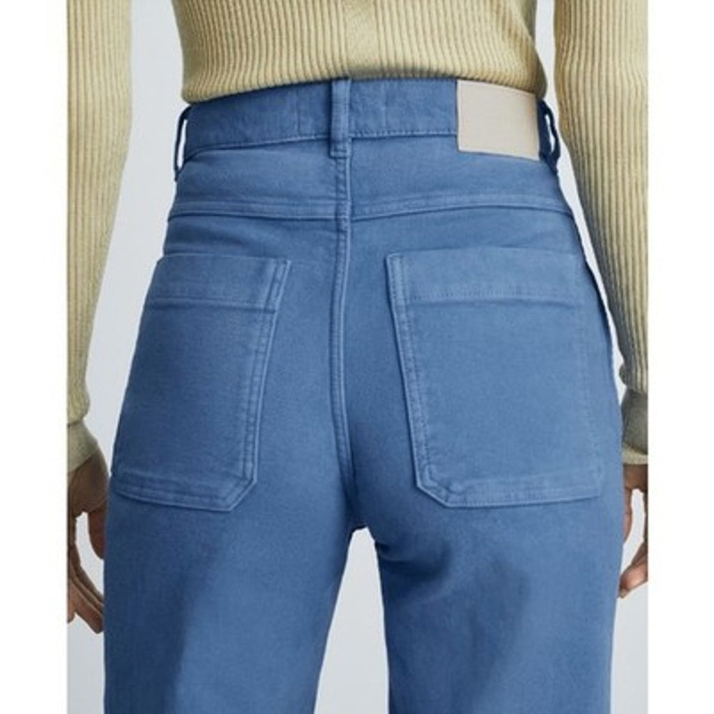 Everlane Womens Moleskin Way-High Pants Size 0 Dark Steel Blue NWT