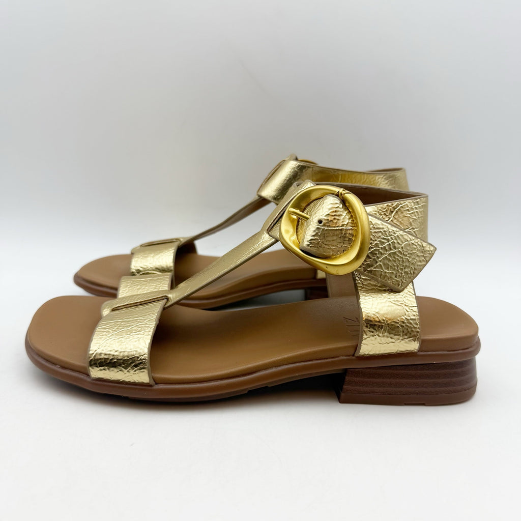 Naturalizer Womens Brandy Sandals US 5 M EU 35 Dark Gold Vegan Leather NWOT