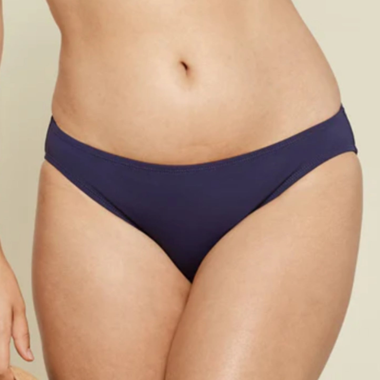ANDIE SWIM Womens Classic Low Rise Bikini Bottom Medium Navy Blue