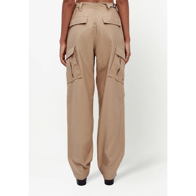 RE/DONE Women's Upcycled Cargo Trousers Small Khaki High Rise Straight Leg NWT