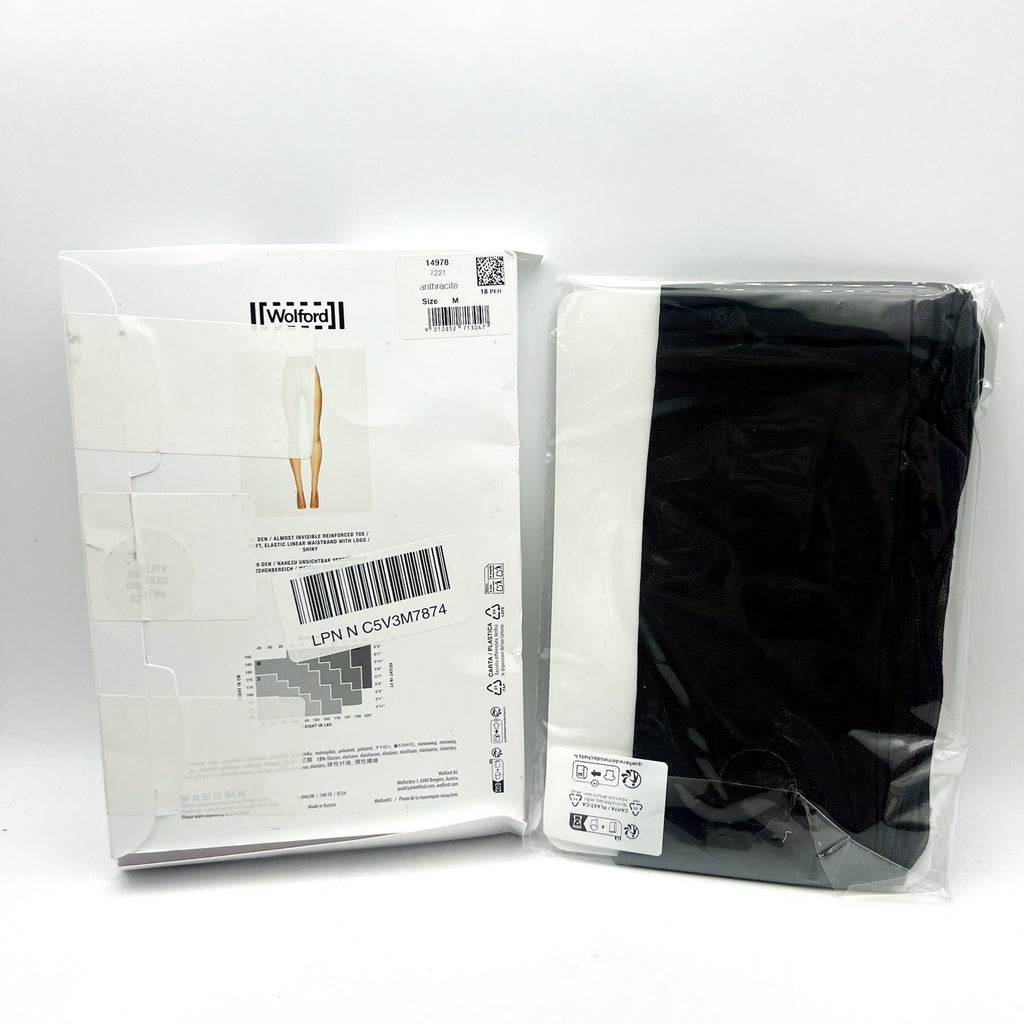 WOLFORD Women's Neon 40 Tights Medium Anthracite Grey Flawless NWT