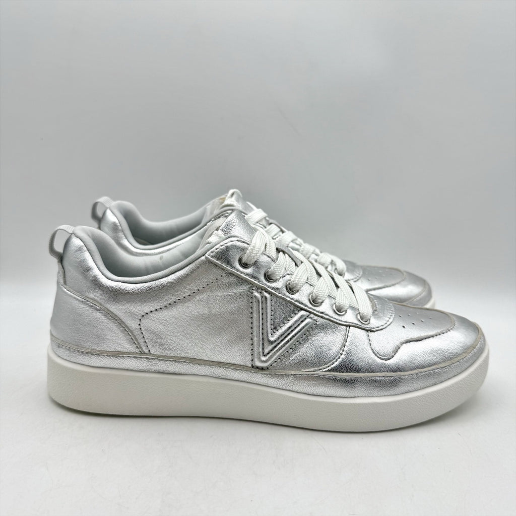 Vionic Womens Elise Casual Sneakers US 8.5 EU 39 Silver Leather NIB