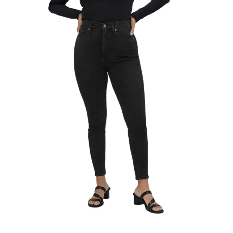 EVERLANE Women's The Way-High Curvy Skinny Jeans 25x28 US 0 Ash Black NWT