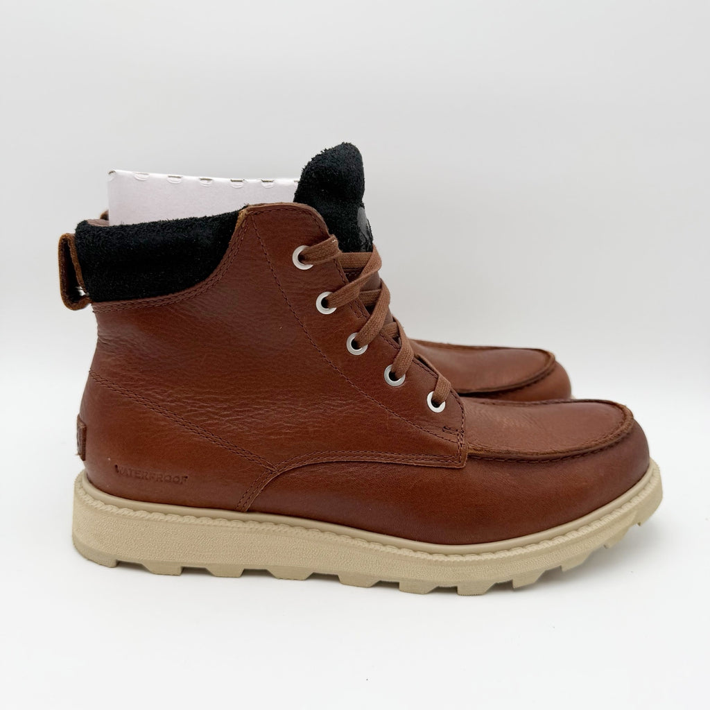 Sorel Mens Madson II Moc Toe Boots US 7.5 EU 40.5 Brown Leather Waterproof NIB