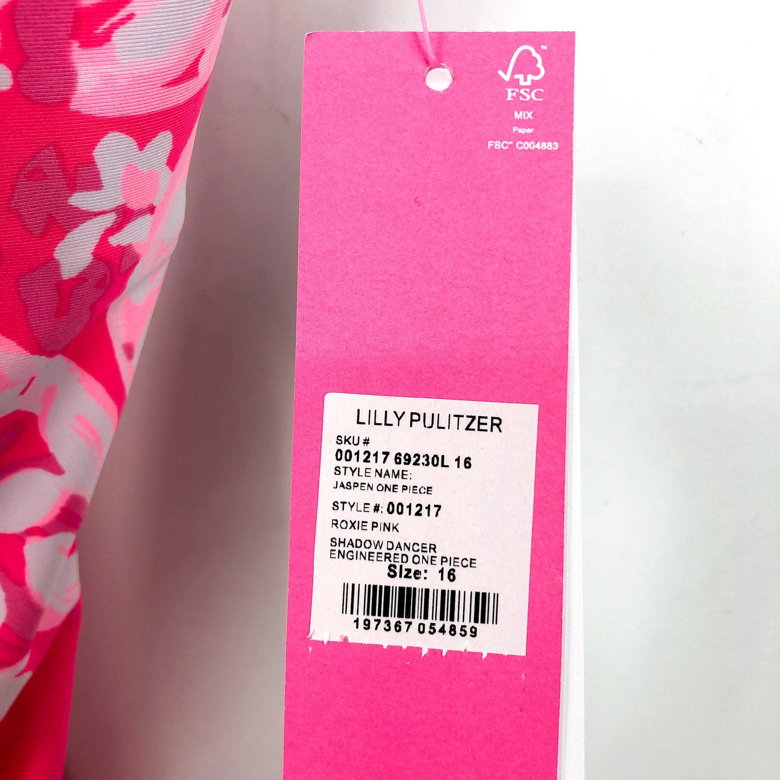 LILLY PULITZER Women's Jaspen One Piece Swimsuit Size 16 Roxy Pink NWT
