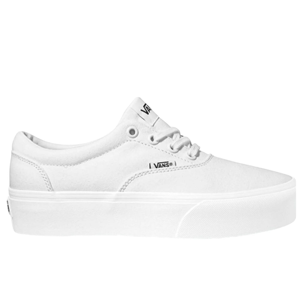 Vans Womens Doheny Platform Casual Sneakers Size 7.5 White Canvas NWT