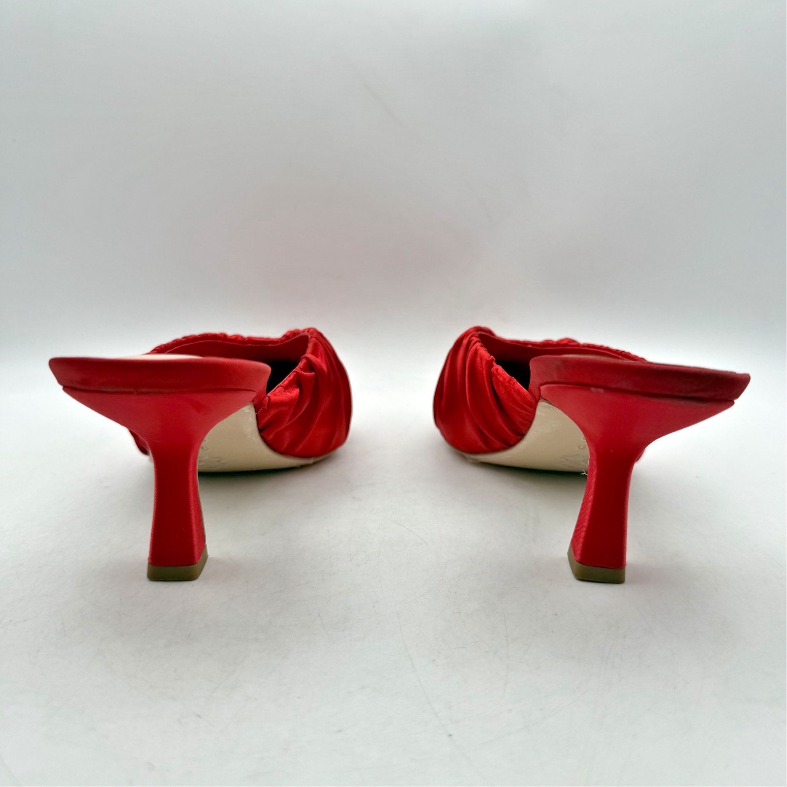 Loeffler Randall Womens Inez Mule Heels US 9 B EU 40 Red Satin NIB