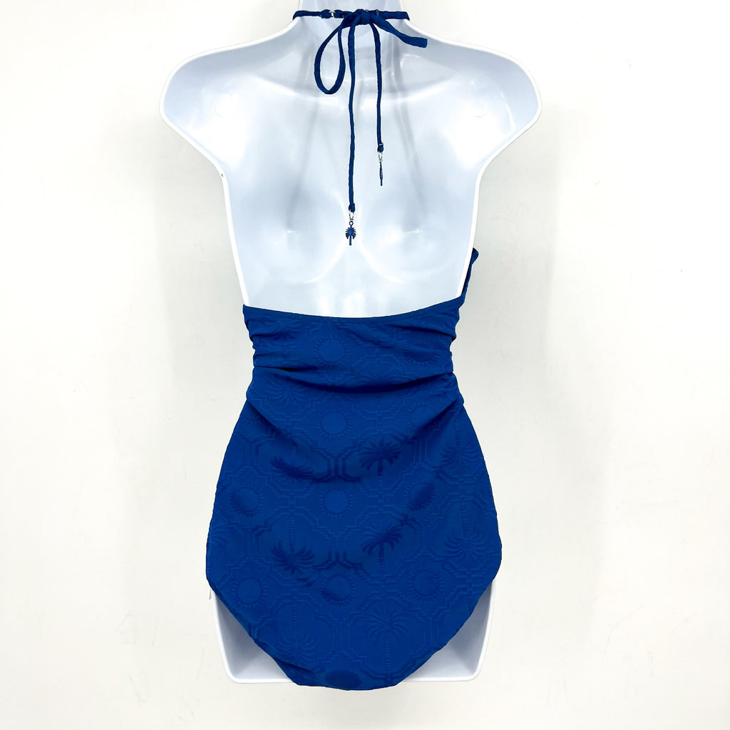 SEAFOLLY Women's Diamond Wire One-Piece Swimsuit Size 12 Blue Ultramarine NWT