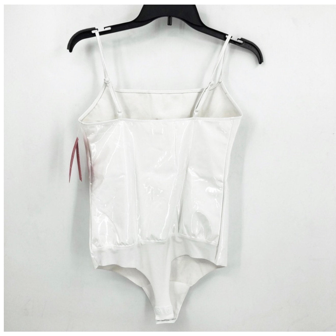 COMMANDO Women's Faux Patent Leather Cami Bodysuit Medium White NWT BDS310