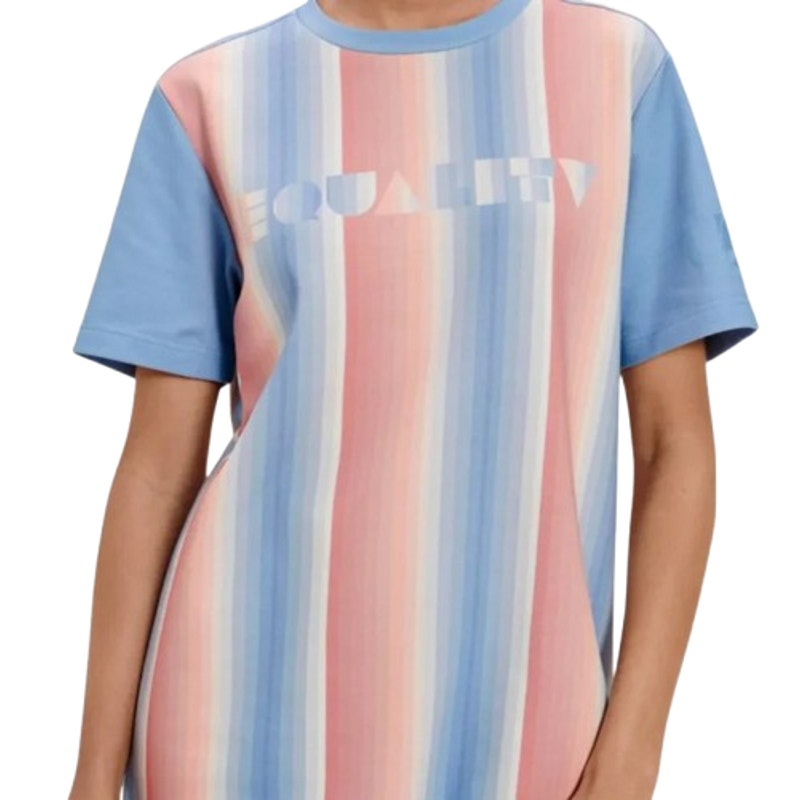 UGG UNISEX Pride Logo Equality T-shirt Medium Blue Multi Stripe NWOT