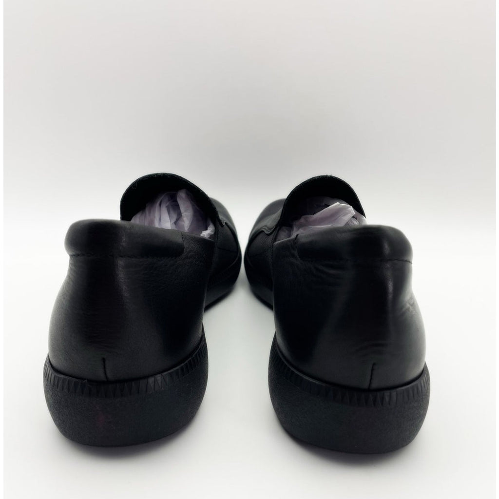 Munro Women's Clay Slip On Shoes Size 6 Wide Black Leather Loafer Casual NIB