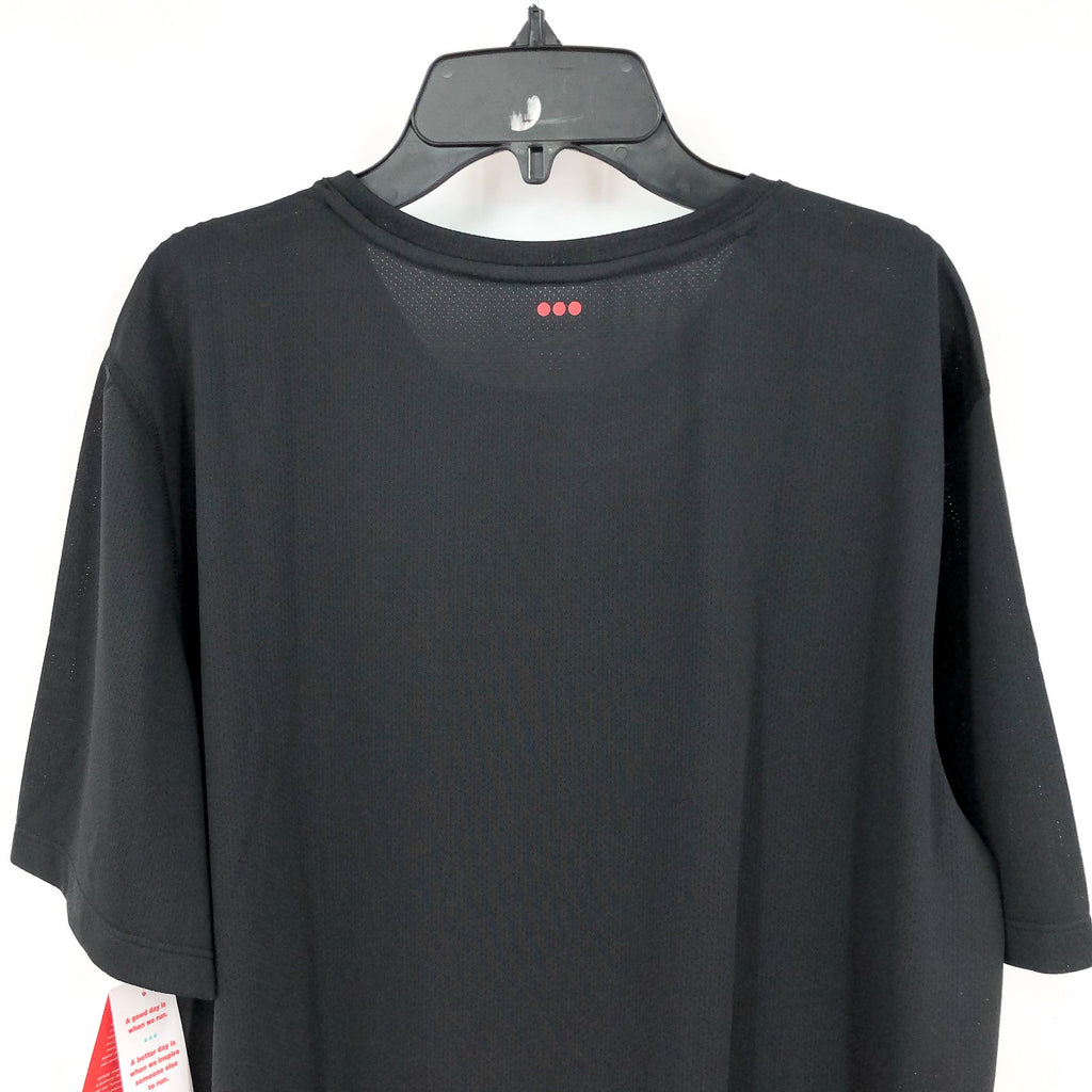 SAUCONY Men's Stopwatch Running T-Shirt XL Black Short Sleeve NWT