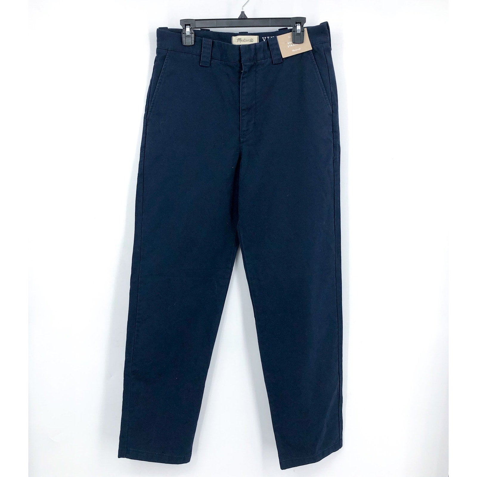 MADEWELL Men's Vintage Straight Chino Pants 32x34 Blue Deep NH746 NWT