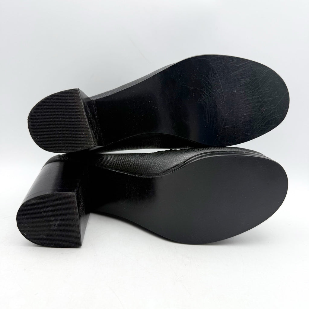 RE/DONE Womens Winsome Heel Loafers US 7 M EU 37 Black Leather NWOB