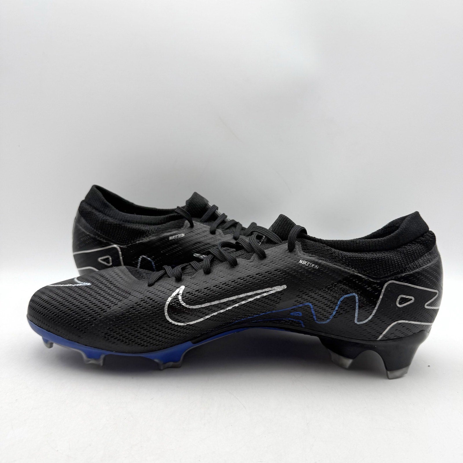 Nike Mens Zoom Mercurial Vapor 15 Pro FG Soccer Cleats US 12 Black Blue NWOB