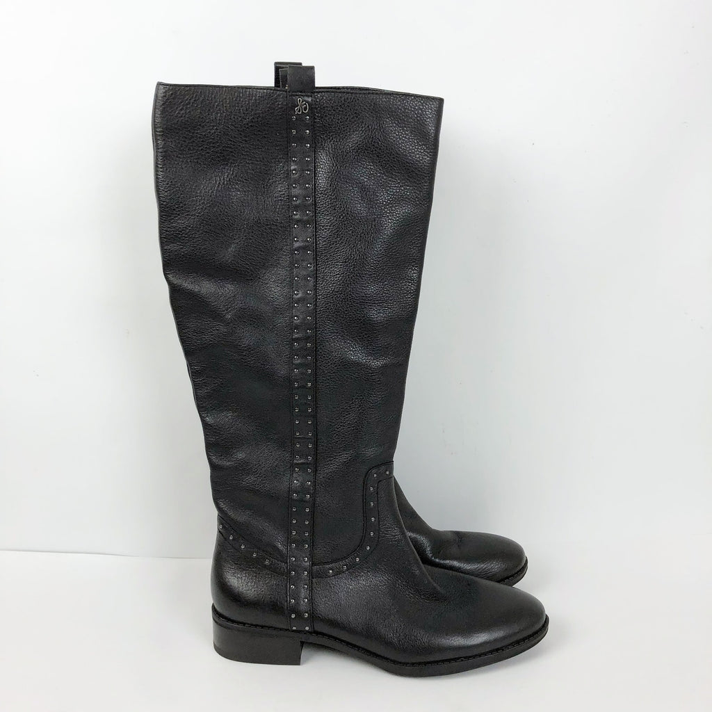 Sam Edelman Womens Prina 2 Knee High Boots Size 10 M Black Leather NWOB