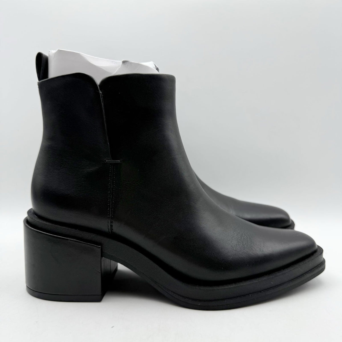 Franco Sarto Womens Dalden Ankle Boots US 6.5 M EU 36.5 Black Leather NWOB