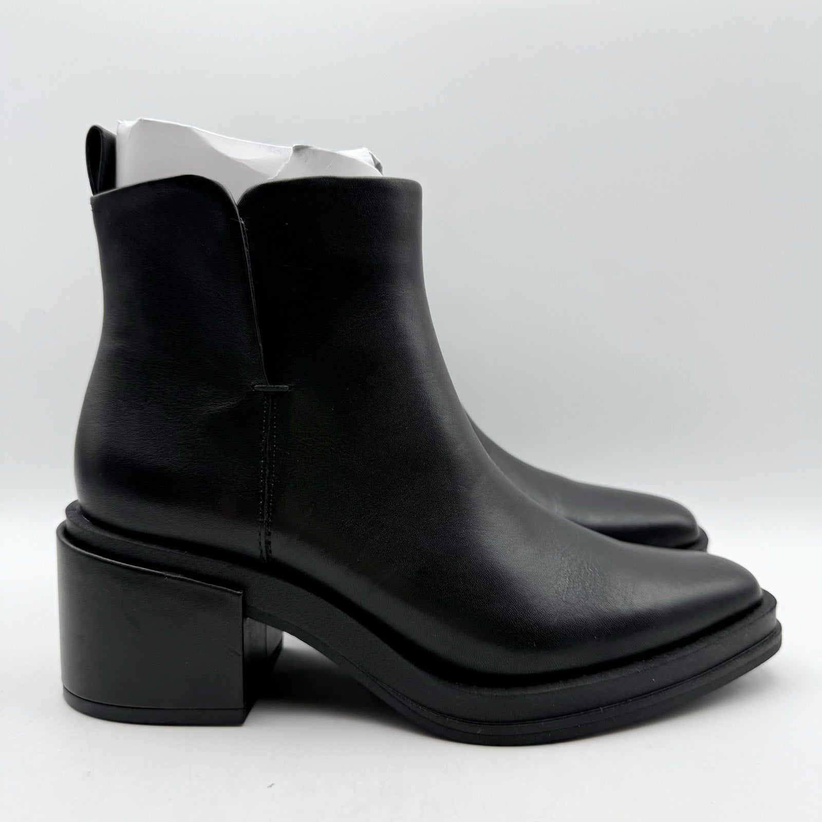 Franco Sarto Womens Dalden Ankle Boots US 6.5 M EU 36.5 Black Leather NWOB