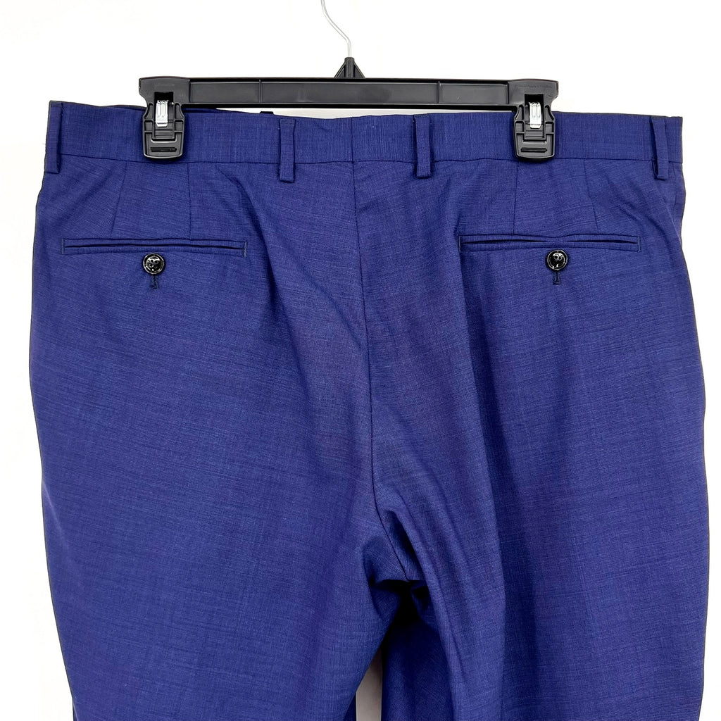 TED BAKER Men's Jarrett Dress Pants 36R Navy Blue Flat Front 100% Wool NWOT
