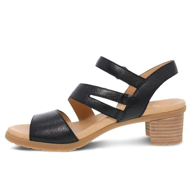 Dansko Womens Tansy Heeled Sandals EU 40 US Size 10-10.5 Black Leather NWOB