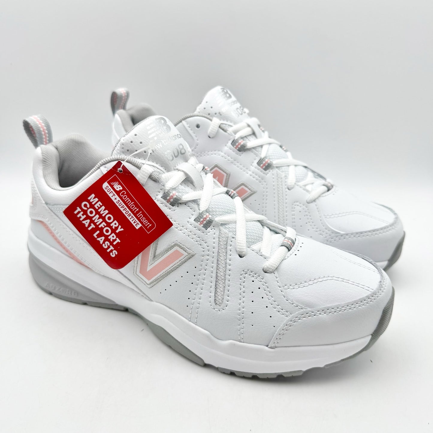 New Balance Womens WX608v5 Running Sneakers US 9 B EU 40.5 White Pink NWOB