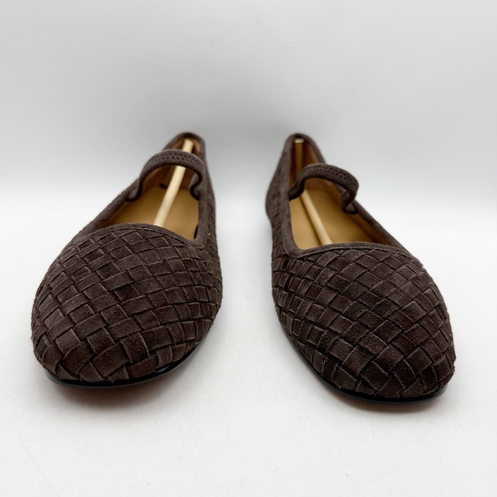 Madewell Womens Greta Elastic Mary Jane Flats US 10.5 M Brown Suede NIB