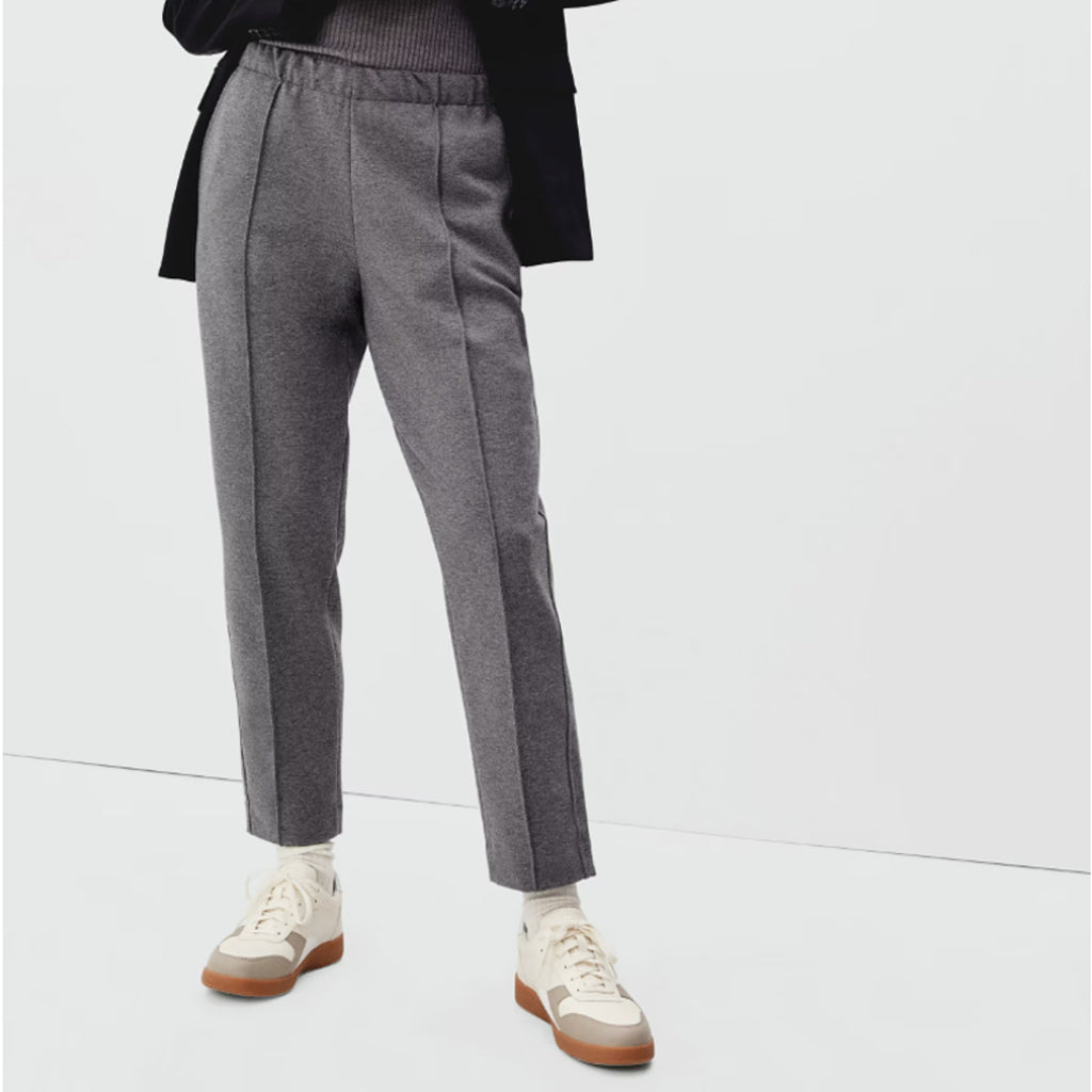 Everlane Womens The Dream Pants XS Heathered Charcoal Grey Soft Double Knit NWT